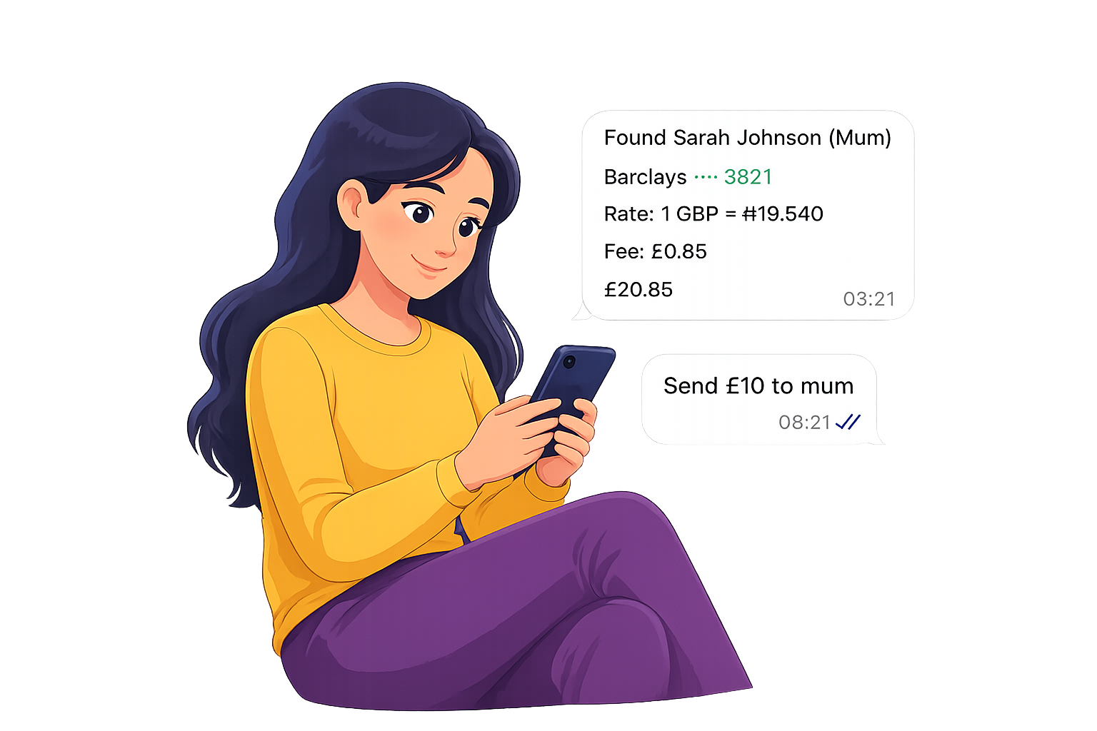 Woman using phone